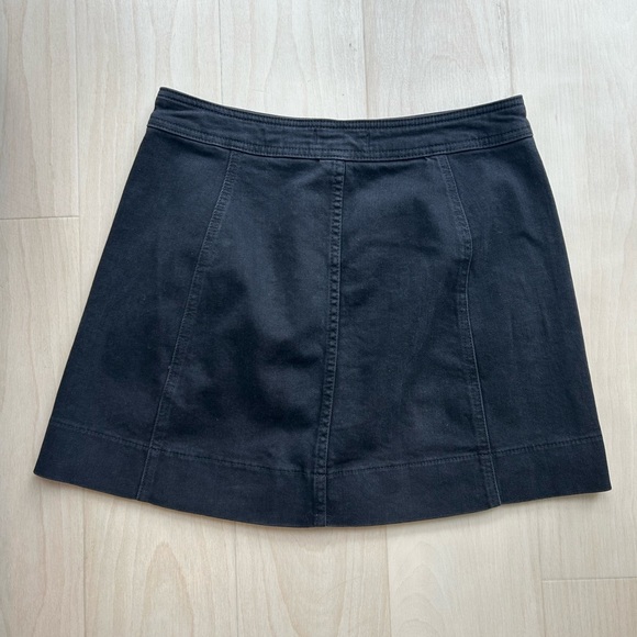 Madewell Metropolis Snap Jean Skirt Rawley Black Size 6 - Picture 8 of 11